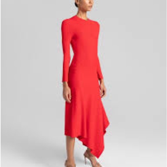 A.L.C Viviana Asymmetrical Long-Sleeve Dress - Picture 6 of 8